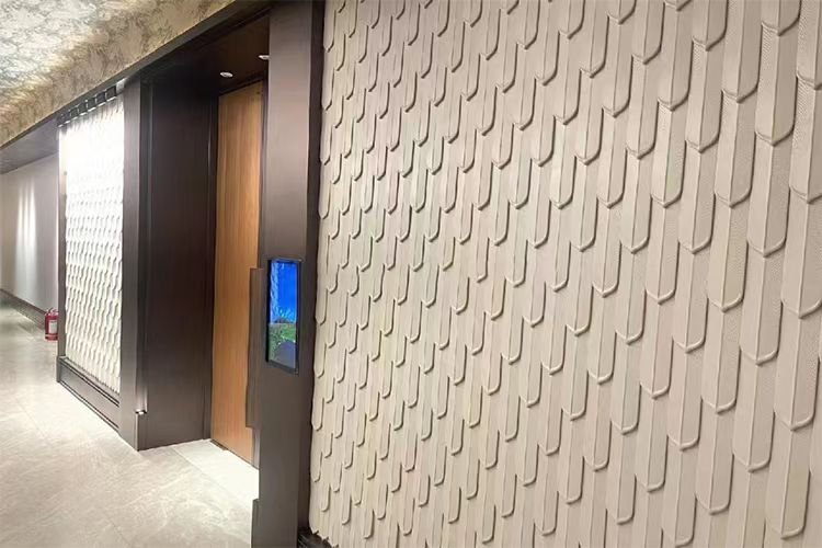 PU Decorative Wall Paneling Feather Effect Interior Modern Design Pink Feather Wall PU Stone Veneer Wall Decoration  Bastionstone Lemoninnov